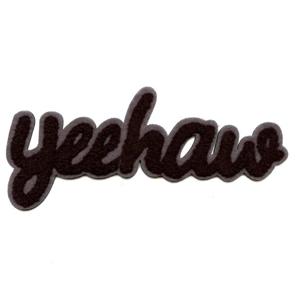 Yeehaw Cursive Script Patch Western Country Cowboy Chenille Iron On Discount