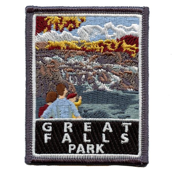Great Falls Park Patch Fairfax County Virginia Embroidered Iron On Hot on Sale
