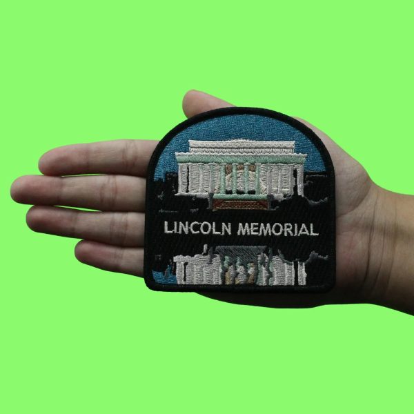 Abraham Lincoln Memorial Monument Patch National Mall Travel Embroidered Iron On Sale - Image 3
