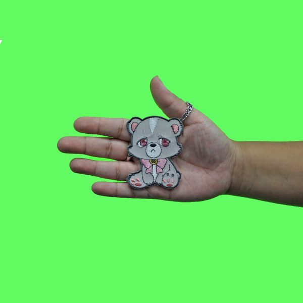 Kumakyuu Bear Sad Eyes Patch Kuma Kuma Kuma Bear Embroidered Iron On Online Sale - Image 2