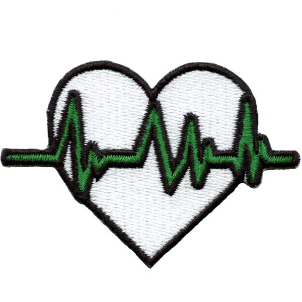 Medical Heart Rate Patch Nurse Clinical Health Embroidered Iron On For Discount