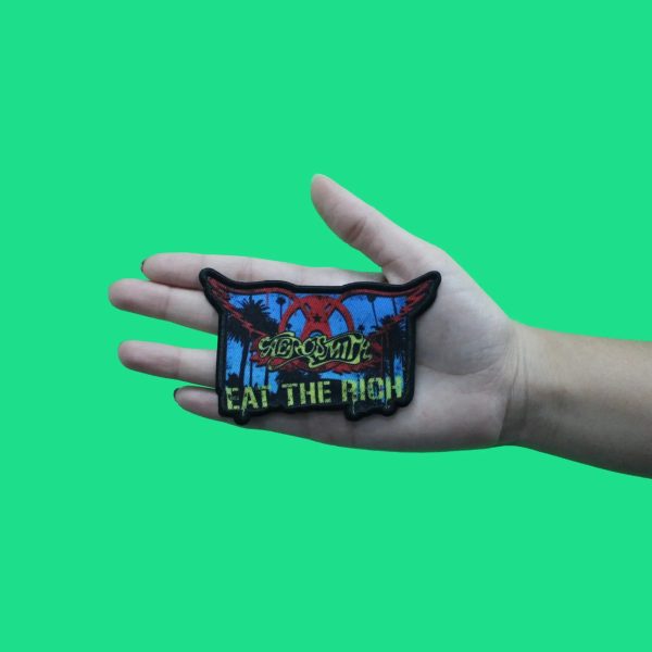 Aerosmith Eat The Rich Patch Rock Band Sublimated Iron On Supply - Image 2