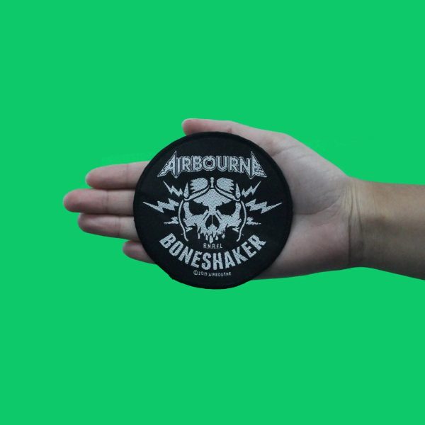 Airbourne Boneshaker Album Cover Patch Heavy Metal Band Woven Sew On For Cheap - Image 2