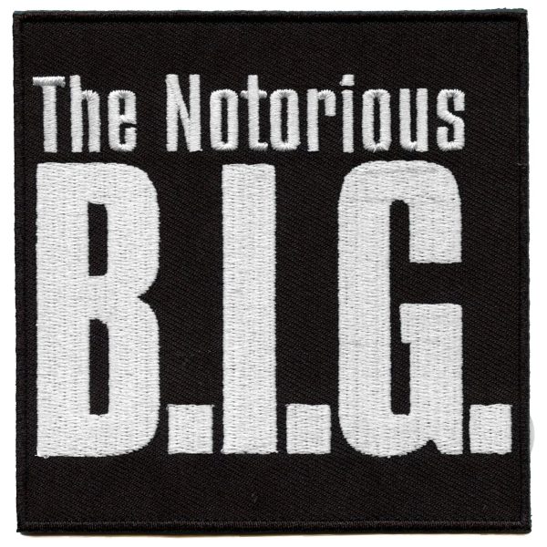 The Notorious B.I.G Patch East Coast Rapper Woven Iron On For Cheap