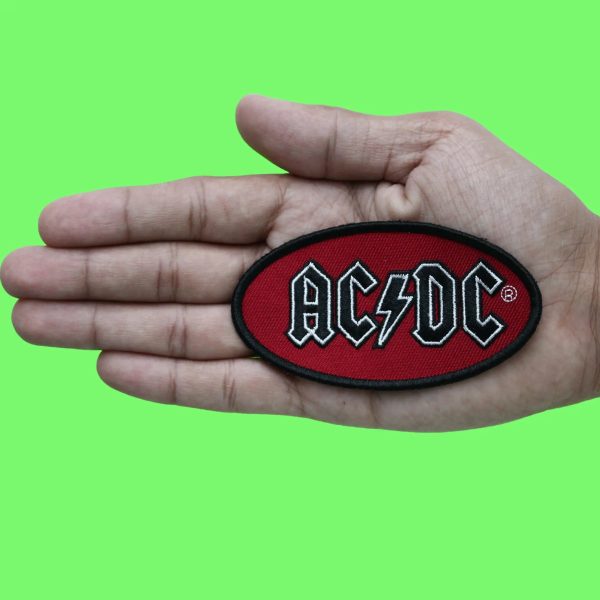 ACDC Oval Logo Patch Music Rock Band Embroidered Iron On on Sale - Image 2