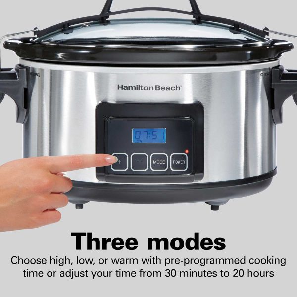 6-Quart Programmable Stay or Go Slow Cooker 33561 Hot on Sale - Image 3