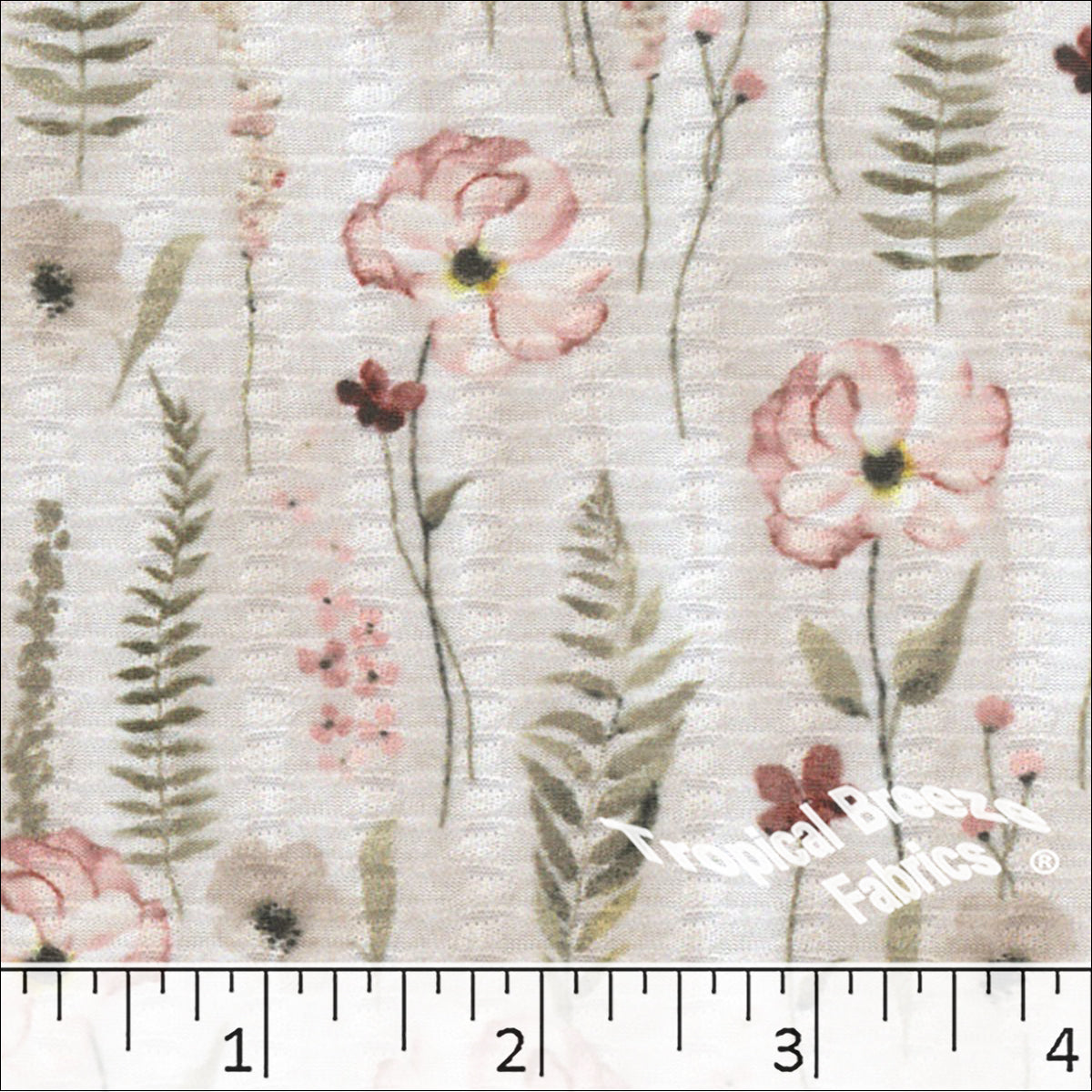 Seersucker Floral Knit Dress Fabric 575510 Supply