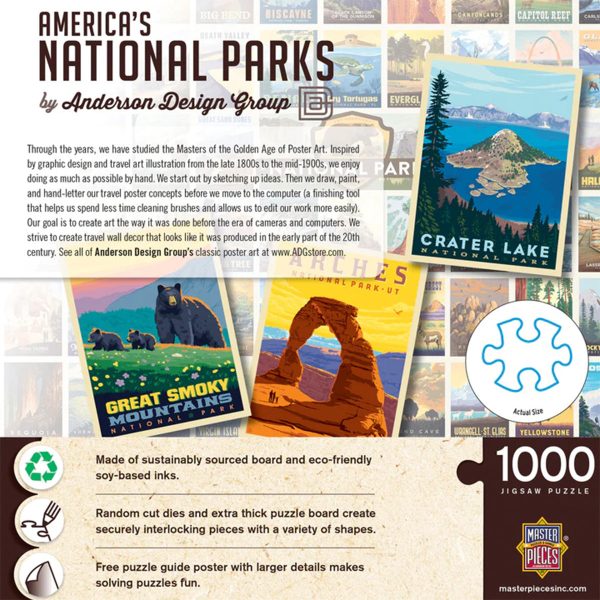 National Parks Collage Poster Art 1000 PC Puzzle 72376 on Sale - Image 3