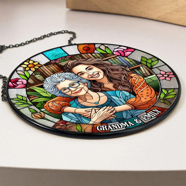 Custom Photo Gifts For Grandma Stained Glass Grandma Sunflower 04DTDT050325 Fashion - Image 5